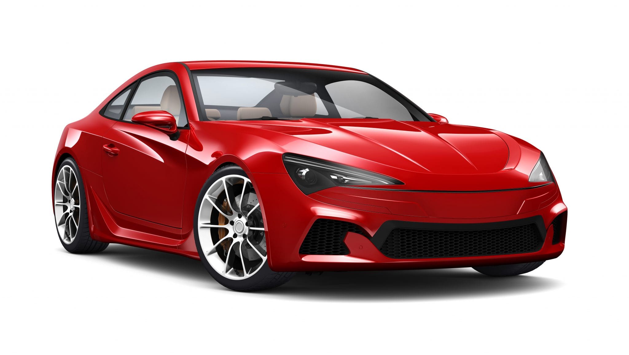Sports Coupe Car isolated on white background